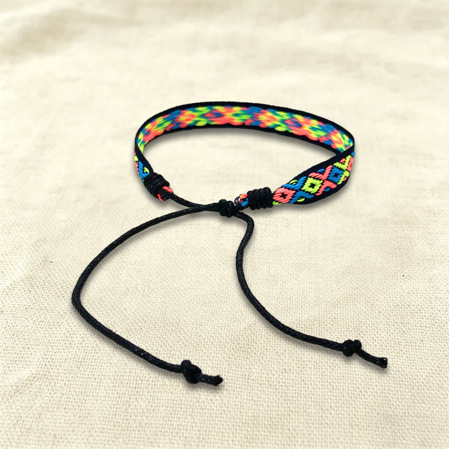 Bracciale intrecciato regolabile Olivenorma, stile boho casual, adatto per tutti i giorni. - Diamante multicolore - image 34