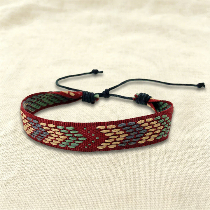 Bracciale intrecciato regolabile Olivenorma, stile boho casual, adatto per tutti i giorni. - tribù Maroon - image 26