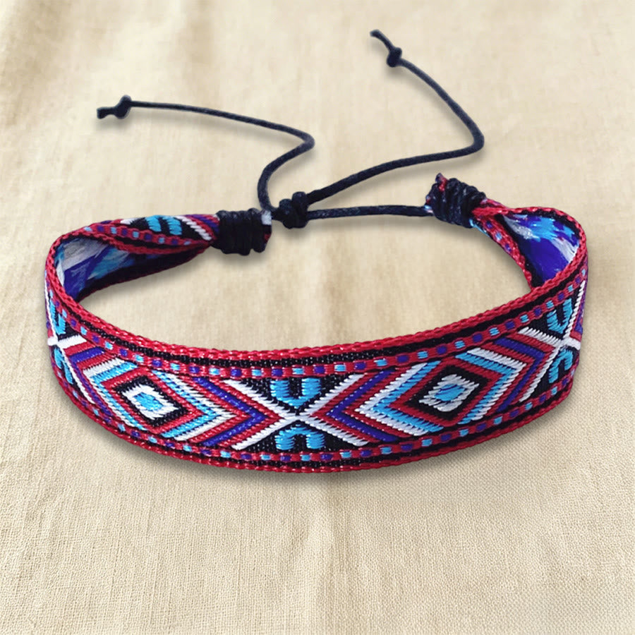 Bracciale intrecciato regolabile con nodo, motivo etnico tribale geometrico Olivenorma , perfetto per tutti i giorni e per le feste. - image 25
