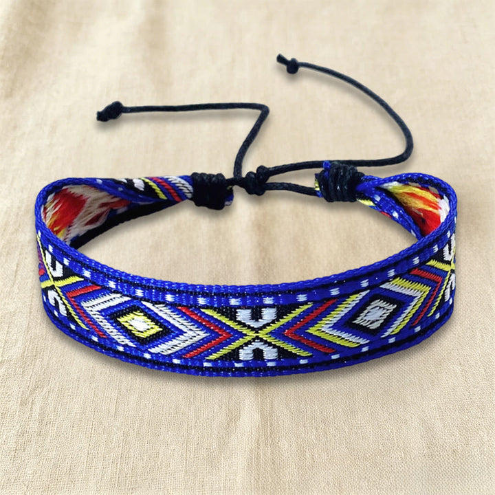 Bracciale intrecciato regolabile con nodo, motivo etnico tribale geometrico Olivenorma , perfetto per tutti i giorni e per le feste. - image 22