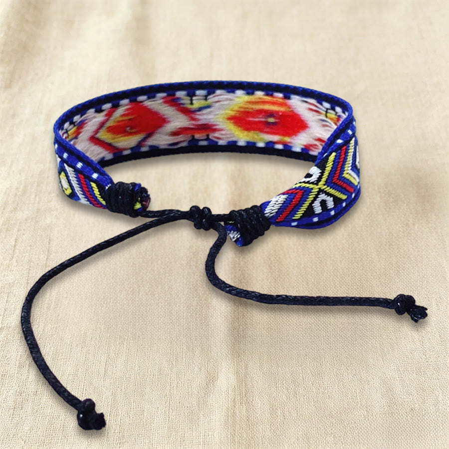 Bracciale intrecciato regolabile con nodo, motivo etnico tribale geometrico Olivenorma , perfetto per tutti i giorni e per le feste. - image 23