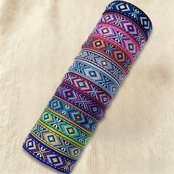 Bracciale intrecciato regolabile con nodo, motivo etnico tribale geometrico Olivenorma , perfetto per tutti i giorni e per le feste. - image 27