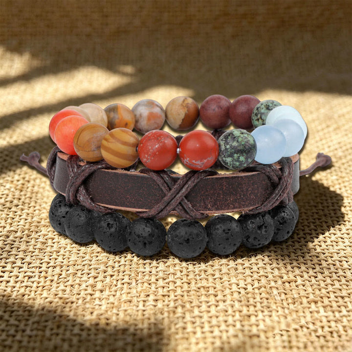 Bracciale etnico boho impilabile multistrato fatto a mano Olivenorma - image 1
