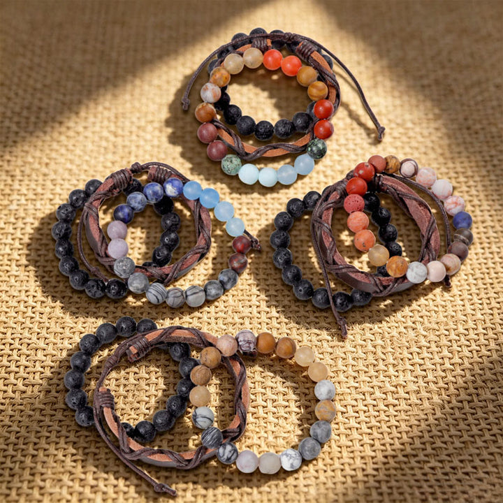 Bracciale etnico boho impilabile multistrato fatto a mano Olivenorma - image 19