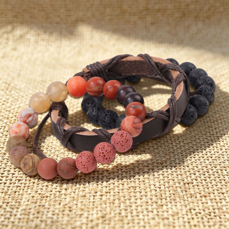 Bracciale etnico boho impilabile multistrato fatto a mano Olivenorma - image 4