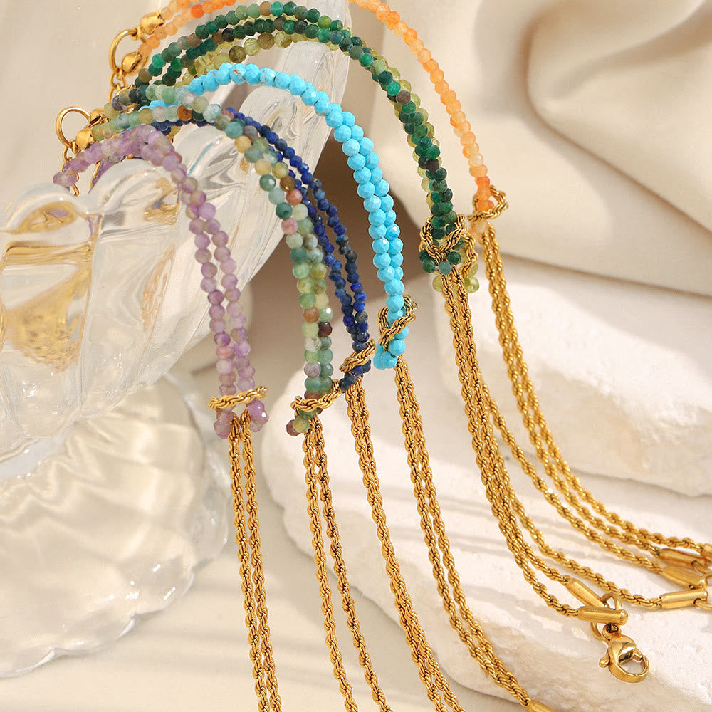 Bracciale Olivenorma con catena a doppio strato regolabile e perline - image 19