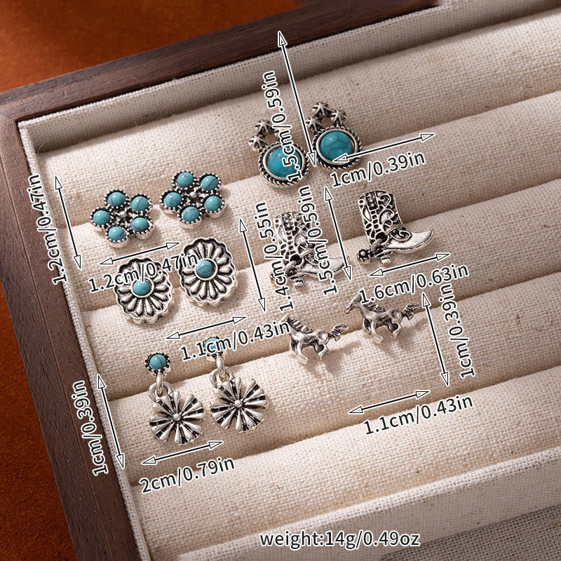 Orecchini Olivenorma dal design multiplo, ispirati allo stile Western Boho, floreale e cowboy. - image 1