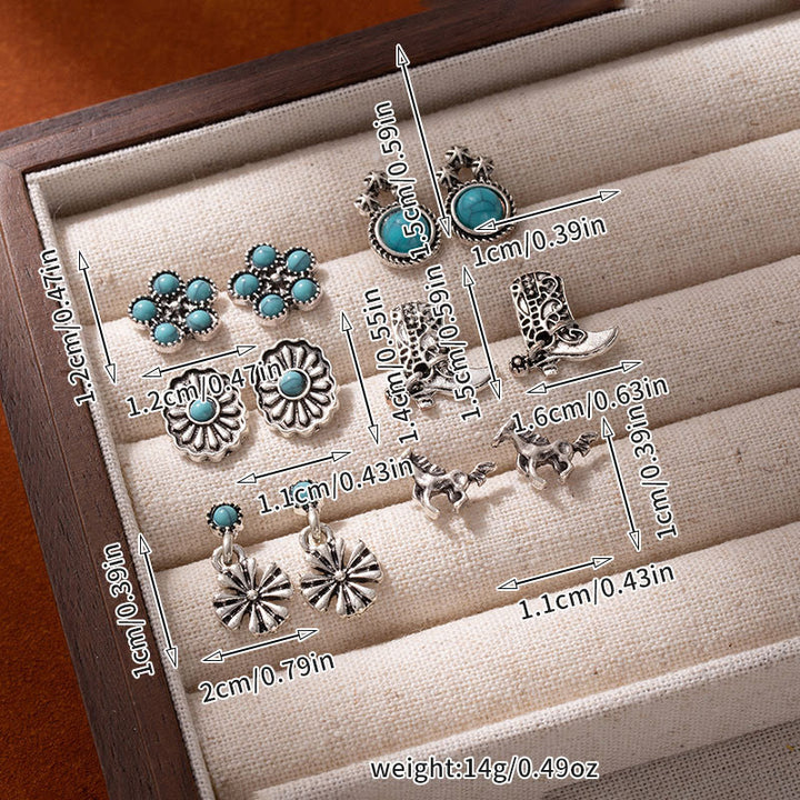 Orecchini Olivenorma dal design multiplo, ispirati allo stile Western Boho, floreale e cowboy. - image 1