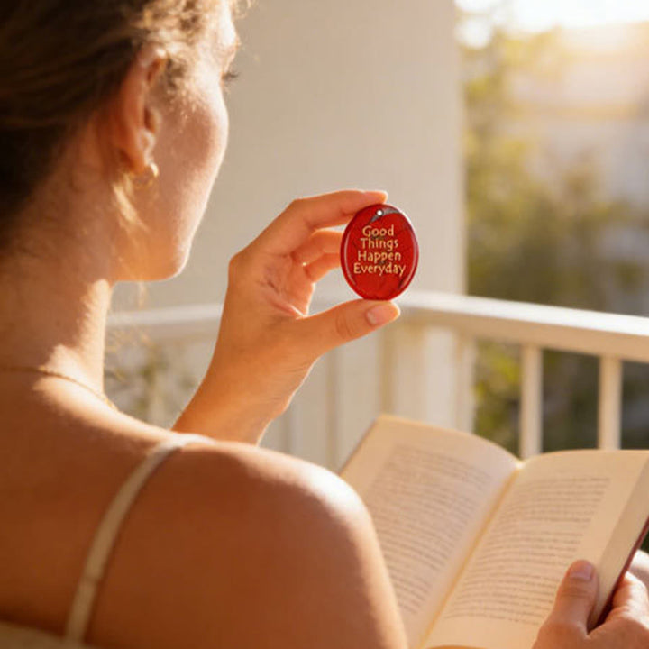 Olivenorma "Ogni giorno accadono cose belle" Citazione positiva Pietra naturale antistress - image 10