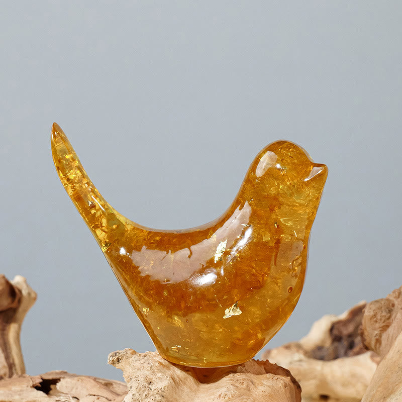 Olivenorma Scultura di uccello in cristallo naturale Decorazione in pietra preziosa - Quarzo limone - Grande: 7,5*6 cm - image 62