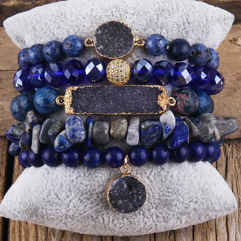Olivenorma - Set di 5 braccialetti per calma e relax - Sodalite - image 19