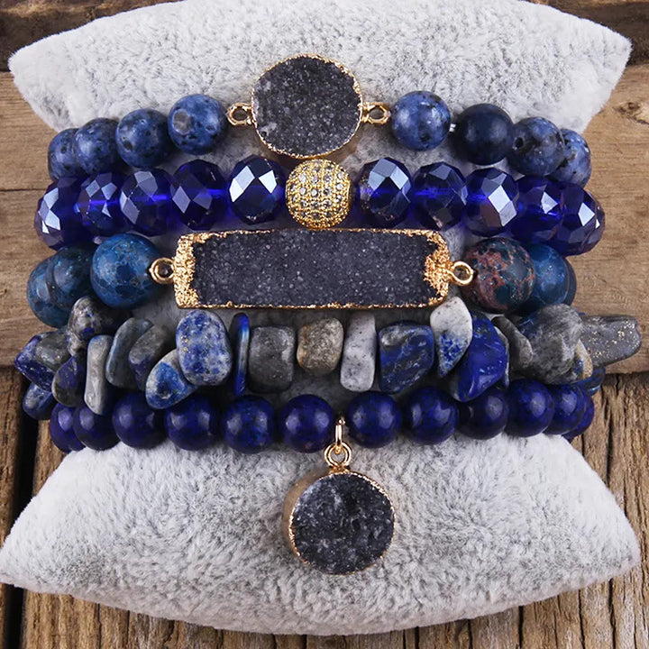 Olivenorma - Set di 5 braccialetti per calma e relax - Sodalite - image 19