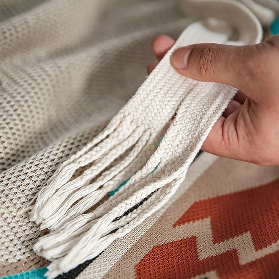 Pantaloncini da uomo casual Olivenorma in maglia con stampa geometrica tribale - image 8