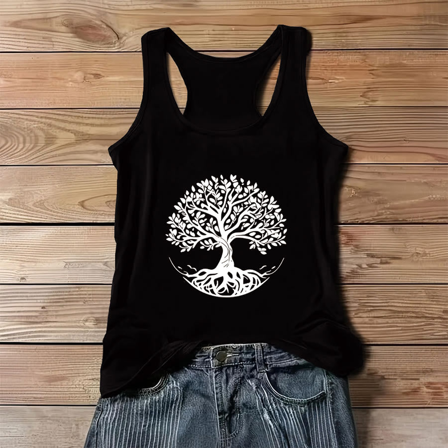 Canotta da donna Olivenorma con stampa "Albero della Vita" in stile bohémien - Nero - 3XL - image 2