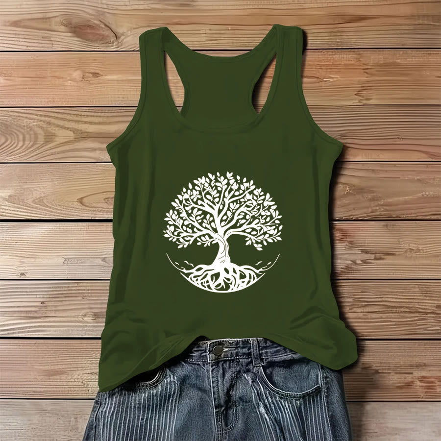 Canotta da donna Olivenorma con stampa "Albero della Vita" in stile bohémien - Verde - 3XL - image 0