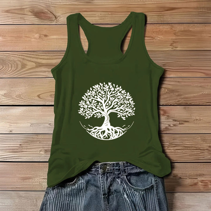 Canotta da donna Olivenorma con stampa "Albero della Vita" in stile bohémien - Verde - 3XL - image 0