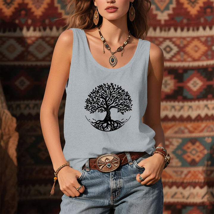 Canotta da donna Olivenorma con stampa "Albero della Vita" in stile bohémien - image 7