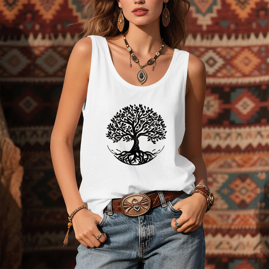 Canotta da donna Olivenorma con stampa "Albero della Vita" in stile bohémien - image 5
