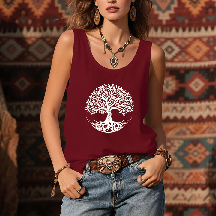 Canotta da donna Olivenorma con stampa "Albero della Vita" in stile bohémien - image 9