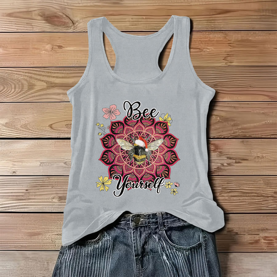 Canotta da donna Olivenorma Bee Yourself Christmas Bee Mandala - Grigio - 3XL - image 6