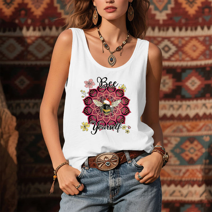 Canotta da donna Olivenorma Bee Yourself Christmas Bee Mandala - image 3