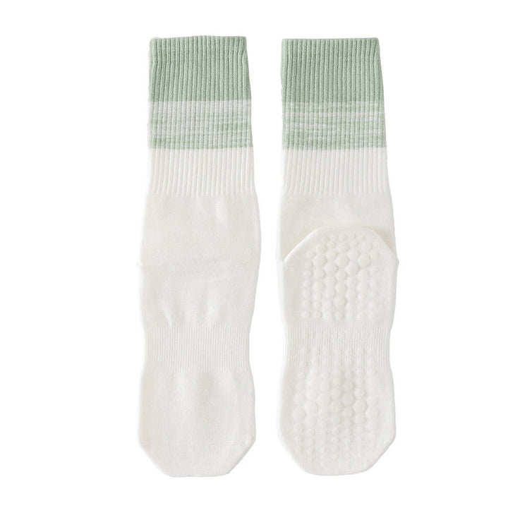 Calzini da yoga da donna Olivenorma bicolore a mezza gamba antiscivolo con pois in silicone. - Bianco - 10 paia - image 11