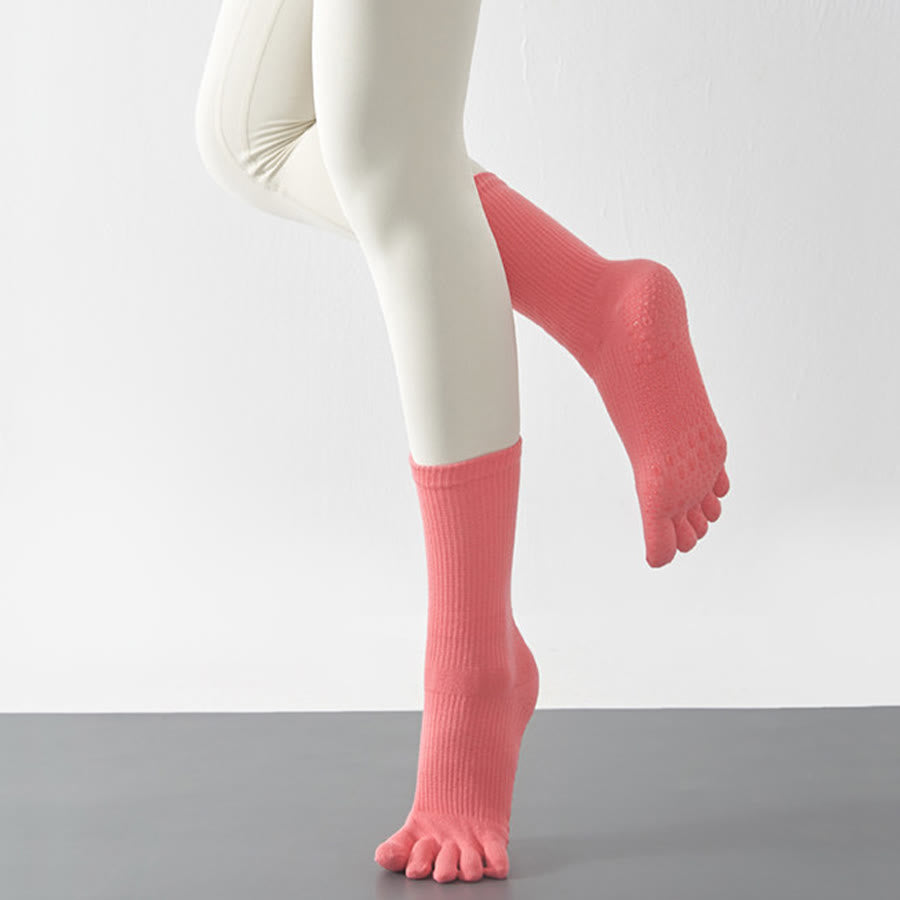 Calzini da yoga da donna Olivenorma Stable Traction a cinque dita, antiscivolo, ideali per la pratica dello yoga. - image 15