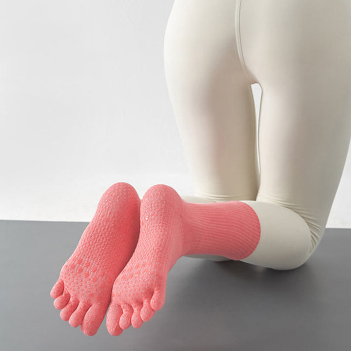 Calzini da yoga da donna Olivenorma Stable Traction a cinque dita, antiscivolo, ideali per la pratica dello yoga. - image 13