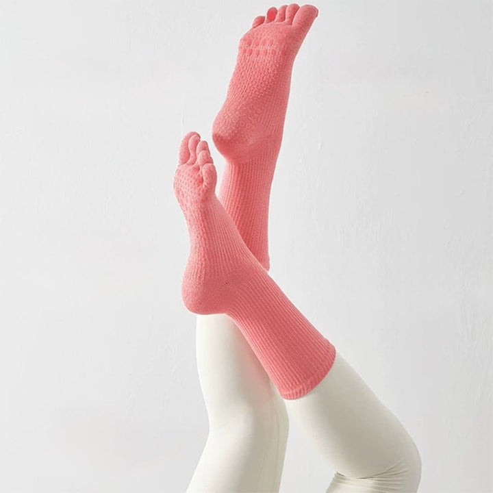 Calzini da yoga da donna Olivenorma Stable Traction a cinque dita, antiscivolo, ideali per la pratica dello yoga. - image 14