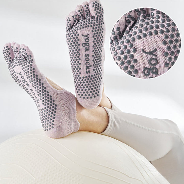 Calze da yoga Olivenorma multi-sport a cinque dita antiscivolo con lato aperto, calze da donna. - image 4