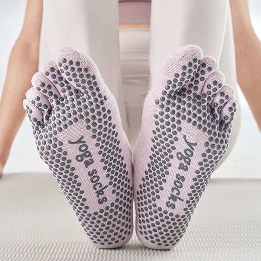 Calze da yoga Olivenorma multi-sport a cinque dita antiscivolo con lato aperto, calze da donna. - image 3