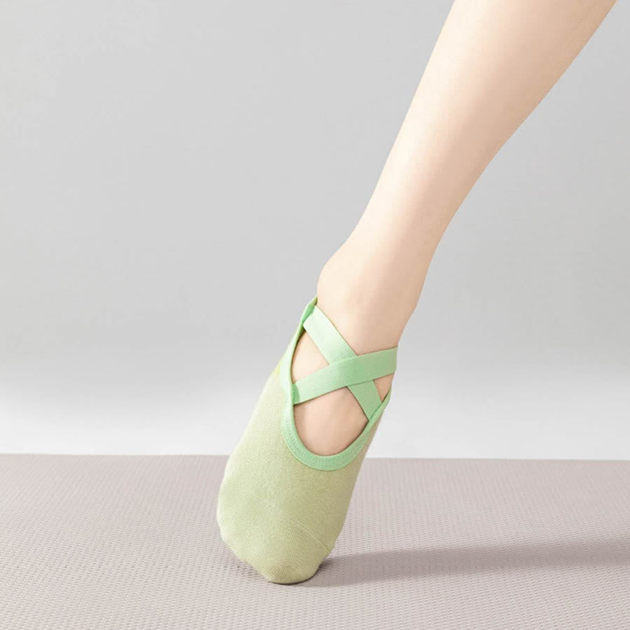Calzini da yoga antiscivolo Olivenorma comodi, stile balletto, per fitness indoor da donna. - image 12