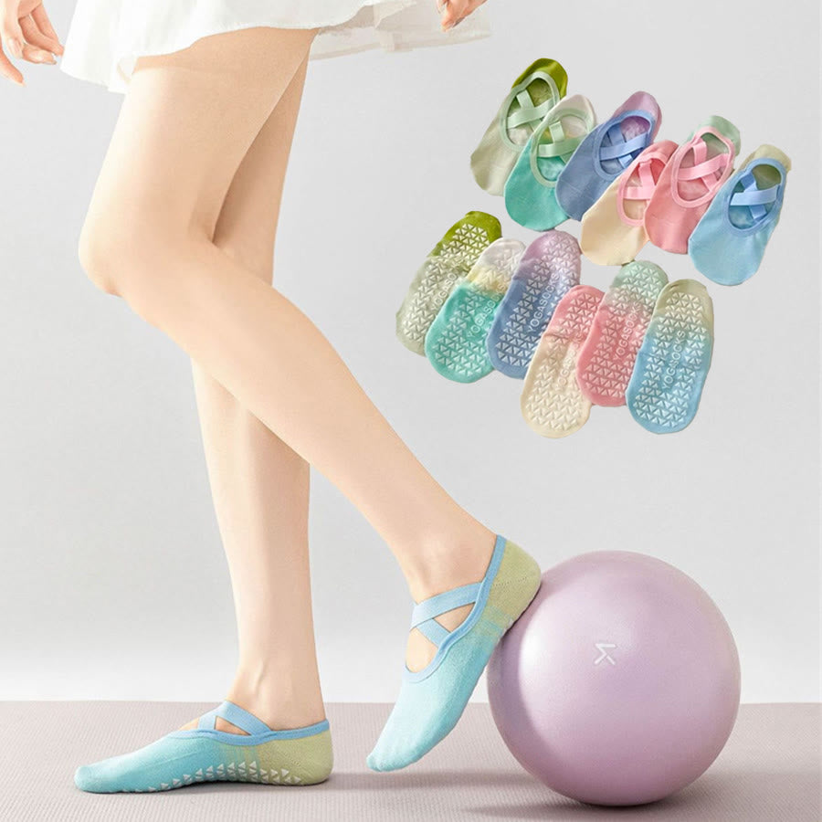 Calzini da yoga antiscivolo Olivenorma comodi, stile balletto, per fitness indoor da donna. - image 0