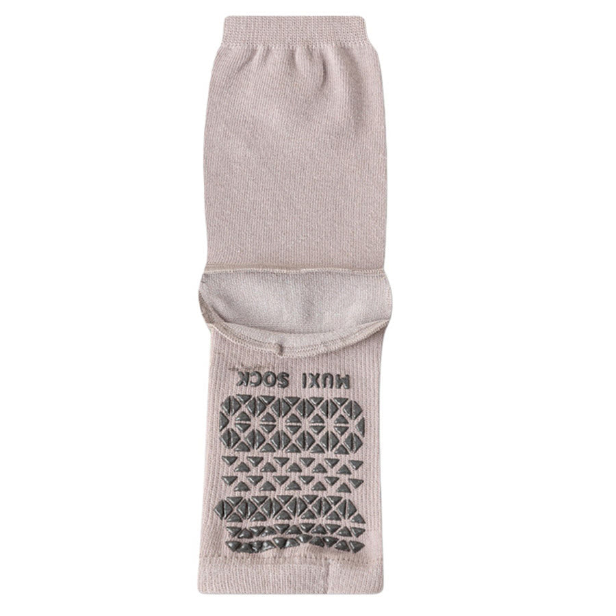 Calze da yoga Olivenorma traspiranti a metà polpaccio antiscivolo con punta e tallone aperti, ideali per donna. - Viola chiaro - 10 paia - image 13