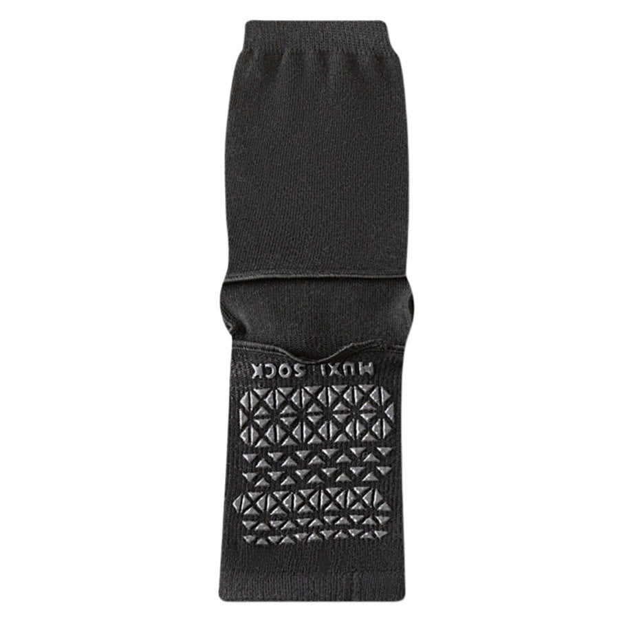 Calze da yoga Olivenorma traspiranti a metà polpaccio antiscivolo con punta e tallone aperti, ideali per donna. - Nero - 10 paia - image 7
