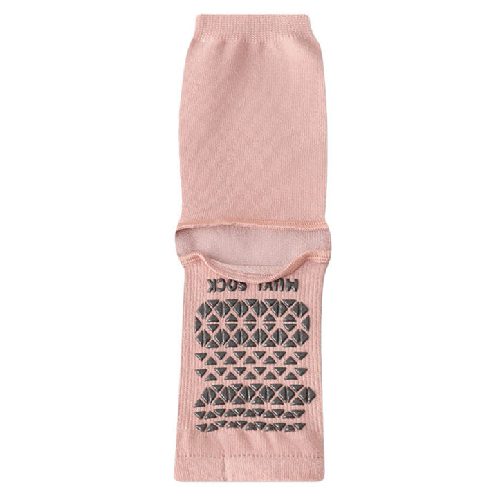 Calze da yoga Olivenorma traspiranti a metà polpaccio antiscivolo con punta e tallone aperti, ideali per donna. - Rosa - 10 paia - image 12