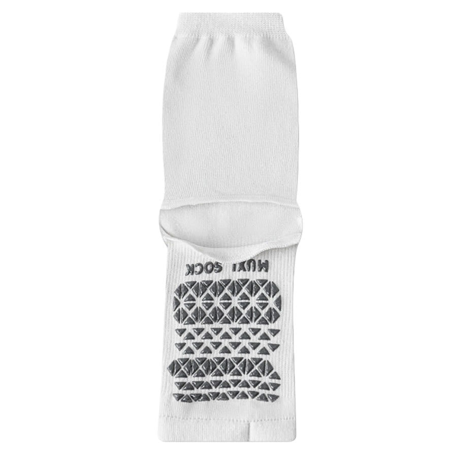Calze da yoga Olivenorma traspiranti a metà polpaccio antiscivolo con punta e tallone aperti, ideali per donna. - Bianco - 10 paia - image 4