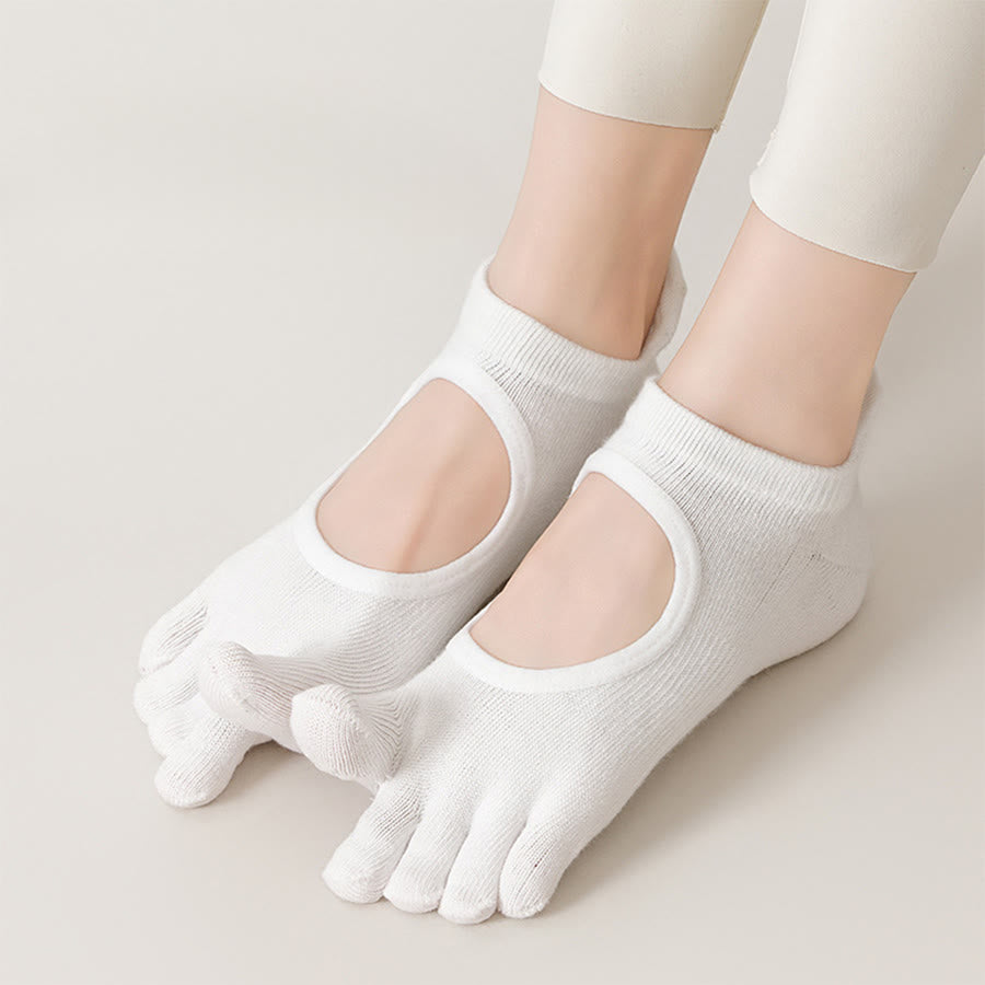 Calze antiscivolo professionali Olivenorma a cinque dita per Pilates e salto con la corda, calze yoga da donna - image 7