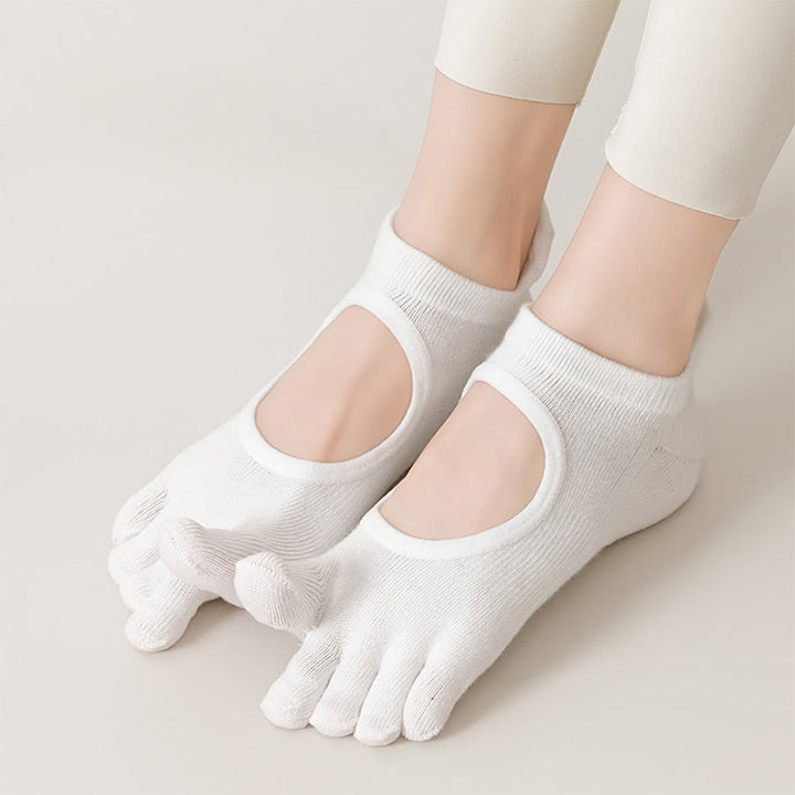 Calze antiscivolo professionali Olivenorma a cinque dita per Pilates e salto con la corda, calze yoga da donna - image 7
