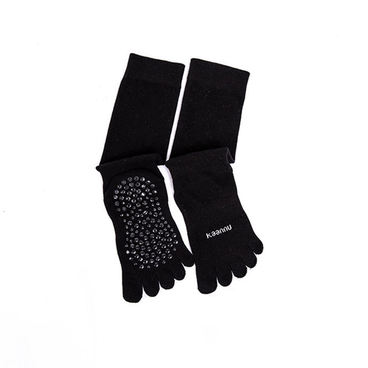 Calze da yoga da donna Olivenorma al ginocchio con cinque dita antiscivolo per calore e stabilità - Nero - 10 paia - image 8