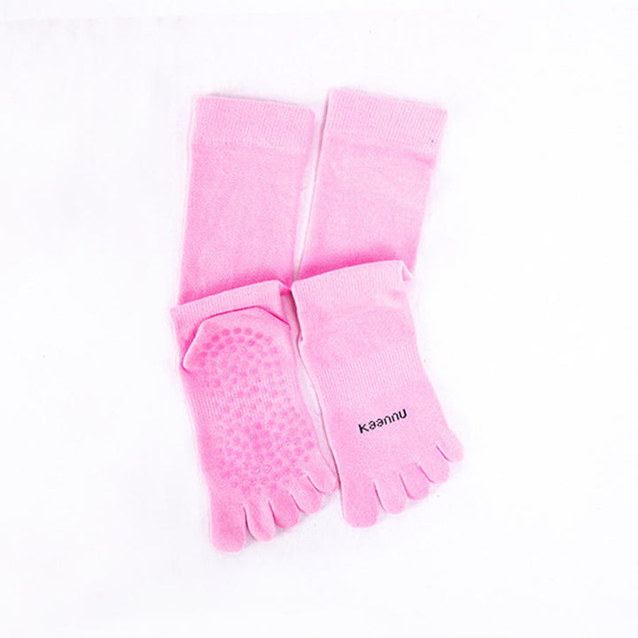 Calze da yoga da donna Olivenorma al ginocchio con cinque dita antiscivolo per calore e stabilità - Rosa - 10 paia - image 10