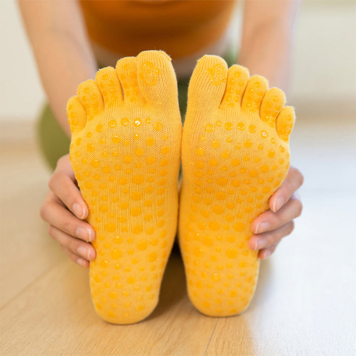Calze da yoga da donna Olivenorma al ginocchio con cinque dita antiscivolo per calore e stabilità - image 5
