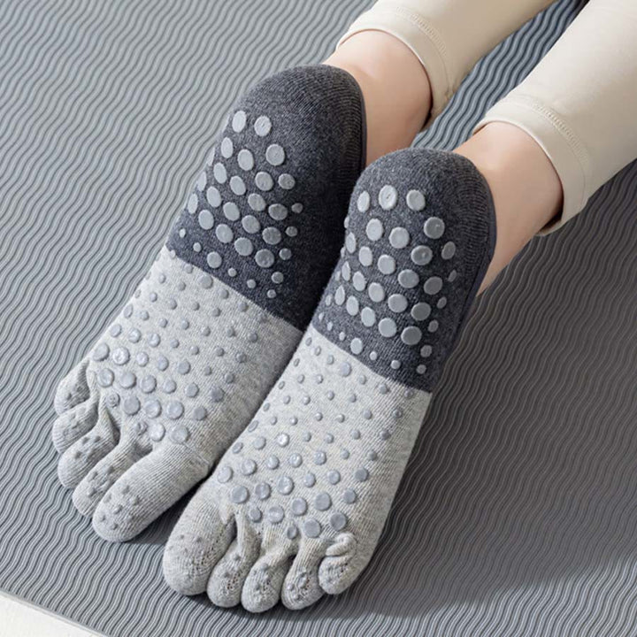 Calze antiscivolo Olivenorma a cinque dita a basso profilo per yoga, pilates e danza. Calze da yoga da donna. - image 19
