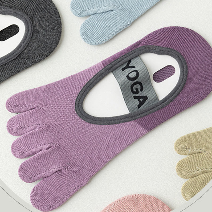 Calze antiscivolo Olivenorma a cinque dita a basso profilo per yoga, pilates e danza. Calze da yoga da donna. - image 16