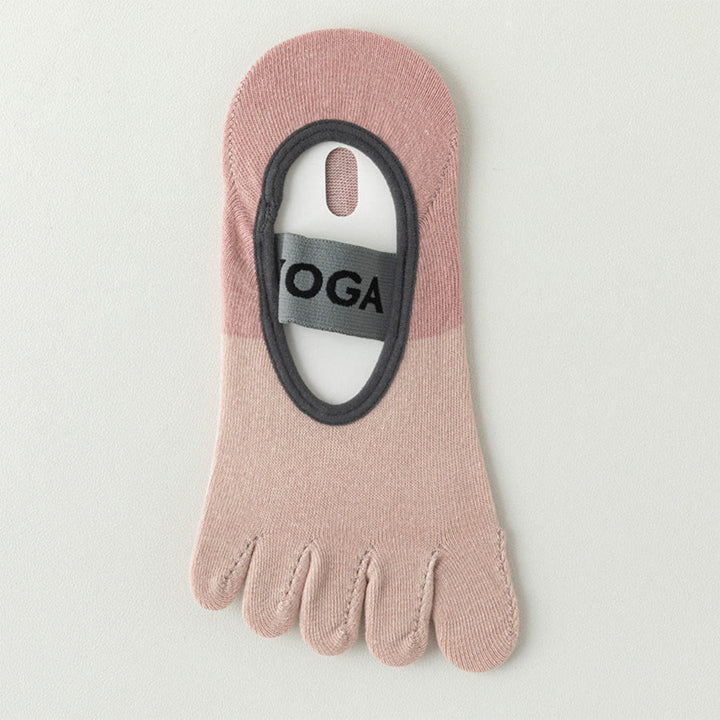 Calze antiscivolo Olivenorma a cinque dita a basso profilo per yoga, pilates e danza. Calze da yoga da donna. - Rosa - 10 paia - image 2