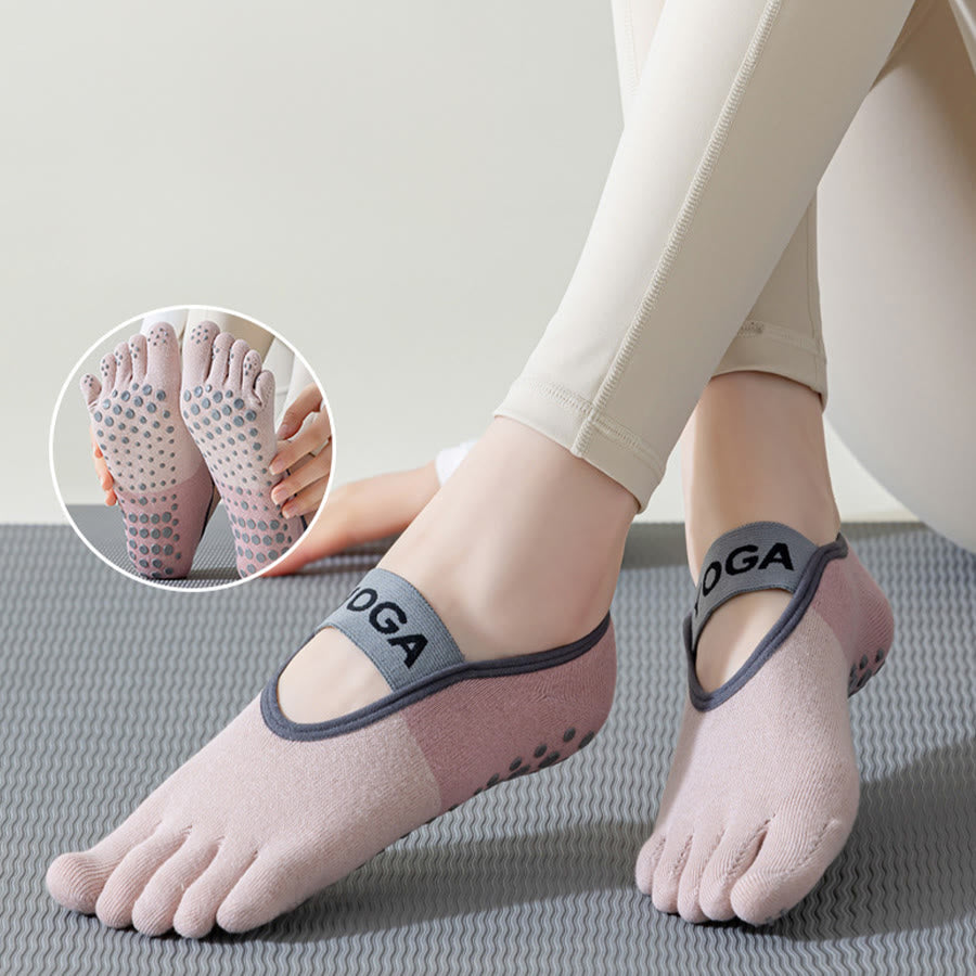 Calze antiscivolo Olivenorma a cinque dita a basso profilo per yoga, pilates e danza. Calze da yoga da donna. - image 5
