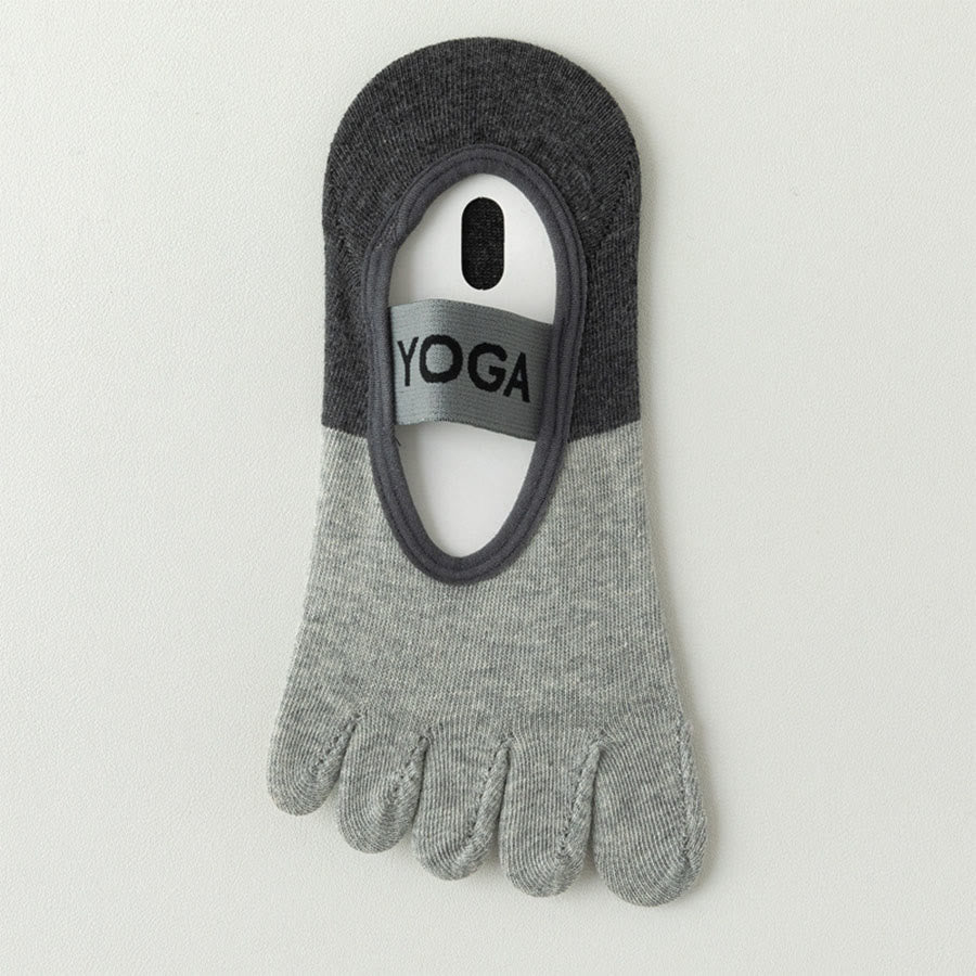 Calze antiscivolo Olivenorma a cinque dita a basso profilo per yoga, pilates e danza. Calze da yoga da donna. - Grigio chiaro - 10 paia - image 17