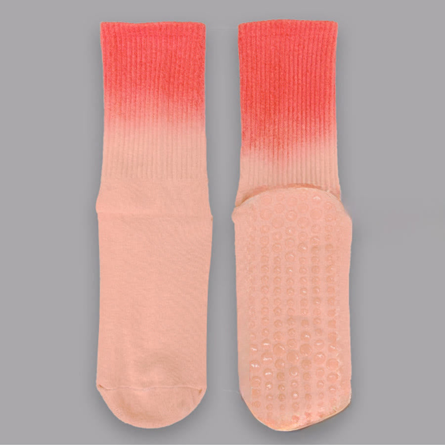 Calzini da yoga da donna Olivenorma con suola antiscivolo in silicone e gradiente di colore, lunghezza media. - Rosa - 10 paia - image 25