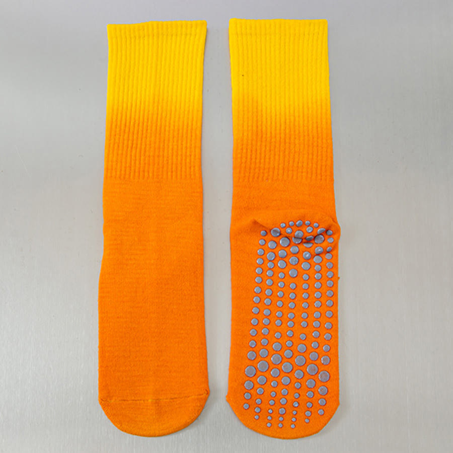Calzini da yoga da donna Olivenorma con suola antiscivolo in silicone e gradiente di colore, lunghezza media. - Arancia - 10 paia - image 7