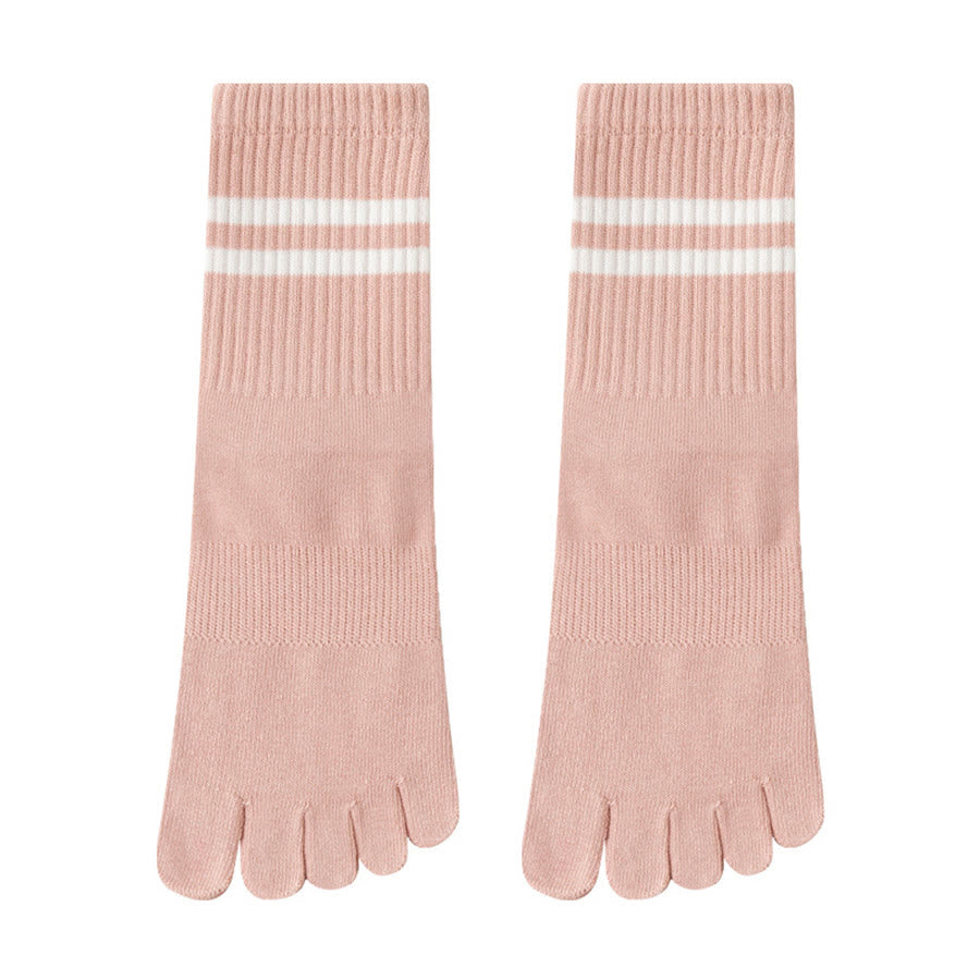 Calze da yoga da donna Olivenorma con suola intera, imbottitura in silicone e maglia elastica, lunghezza media. - Rosa - 10 paia - image 15